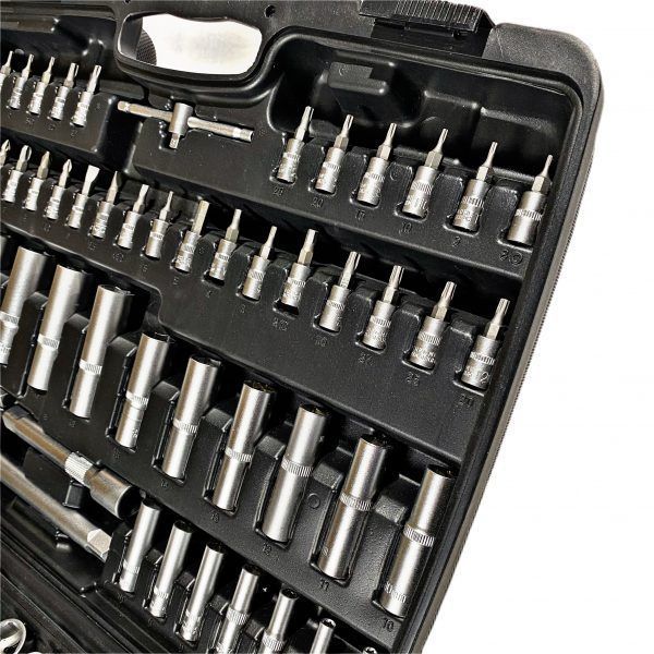 172 Pcs Super Lock 1/4&Prime; 3/8&Prime; 1/2&Prime; DR Metric Socket Set