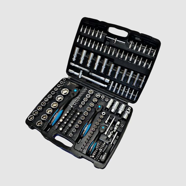 172 Pcs Super Lock 1/4&Prime; 3/8&Prime; 1/2&Prime; DR Metric Socket Set