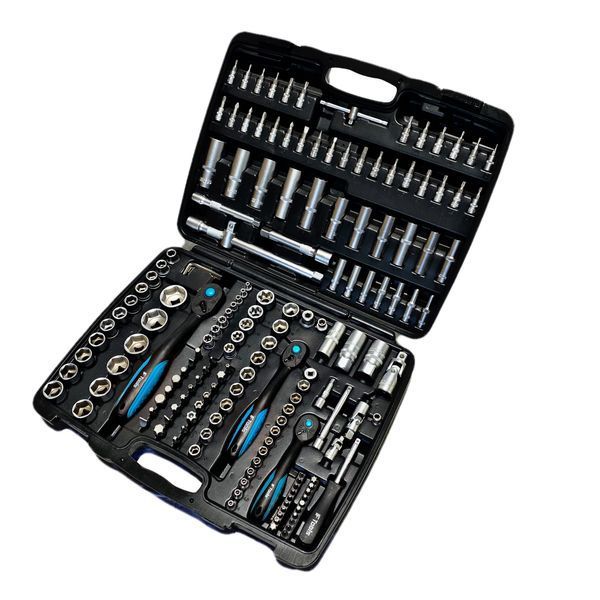 172 Pcs Super Lock 1/4&Prime; 3/8&Prime; 1/2&Prime; DR Metric Socket Set