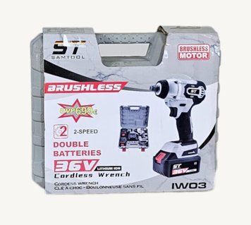 SamTool Cordless Screwdriver with 2 Batteries, 36V, Brushless Motor, Lithium-Ion