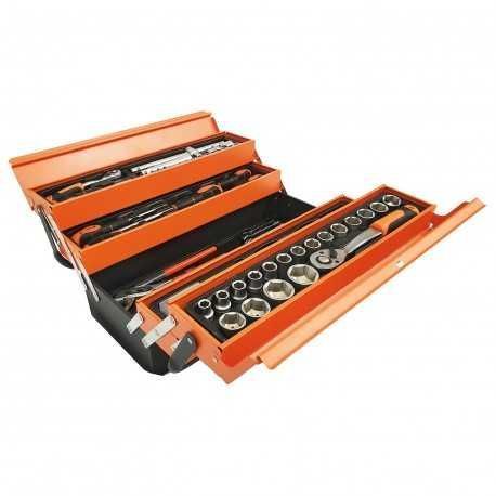 85 Pcs Hand Tool Set With Metal Box 1/4 & 1/2